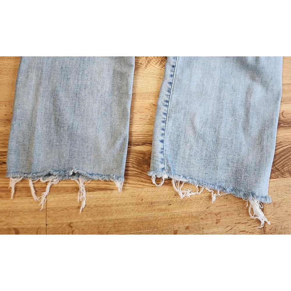 Judy Blue Straight Fit Jeans Women’s 3/26 High Rise Denim Raw Hem Distress - Picture 10 of 15
